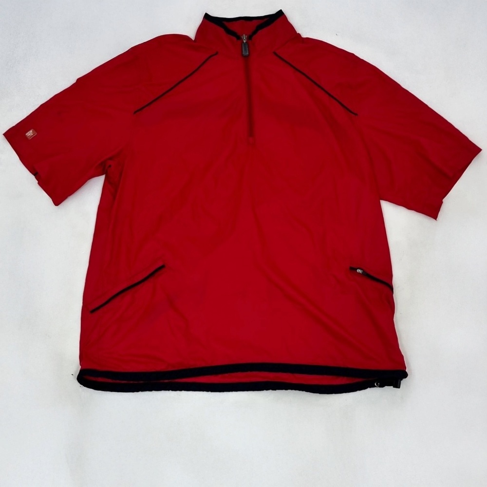 VINTAGE Ashworth Jacket Mens L Golf Quarter Zip Pullover‎ Coat Windbreaker Rain
